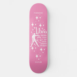 Astrologie Pink Skateboard avec le symbole Libra