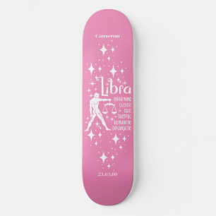 Astrologie Pink Skateboard avec le symbole Libra
