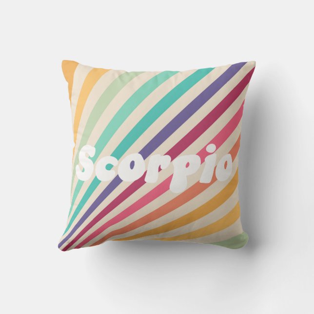 Astrologie Scorpio Zodiac Coussin rond (Verso)