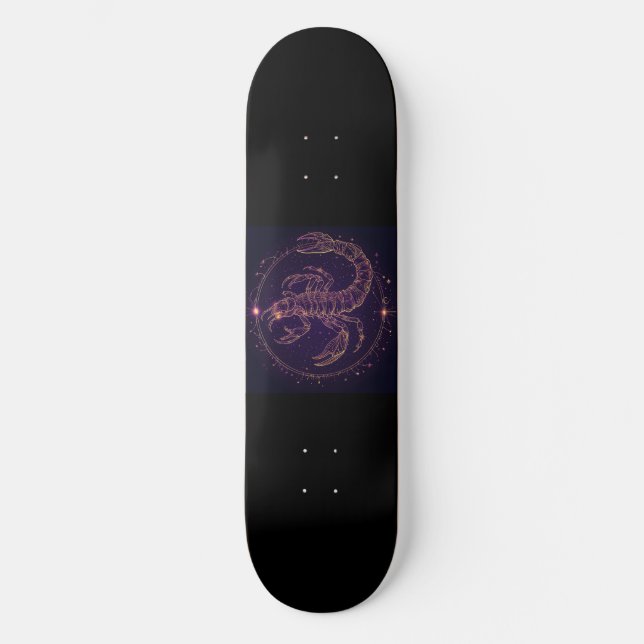 Astrologie Skateboard avec symbole Scorpio (Recto)