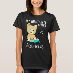 Astrologie Sprüche Süße Katze Sternzeichen Wasserm T-Shirt
