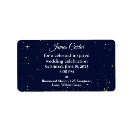 Astrologie & Sternennacht | Celestial Wedding Adressaufkleber