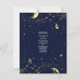 Astrologie & Sternennacht   Celestial Wedding RSVP Karte