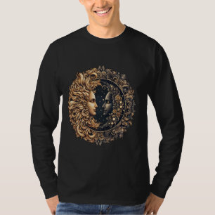 Astrologie Sun und Moon Ästhetik Boho Whimsical Ce T-Shirt