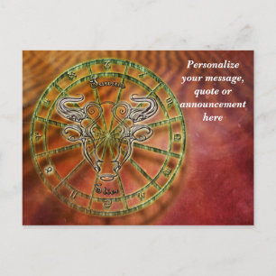 Astrologie Taurus Horoskop Personalisieren Botscha Ankündigungspostkarte