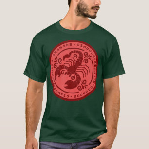 Astrologie Tierkreiszeichen Abzeichen Skorpion Zei T-Shirt