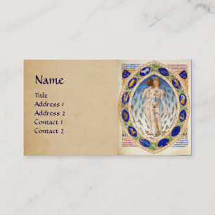ASTROLOGIE UND ZODIAKALE ZEICHEN Astrologe Parchme Visitenkarte
