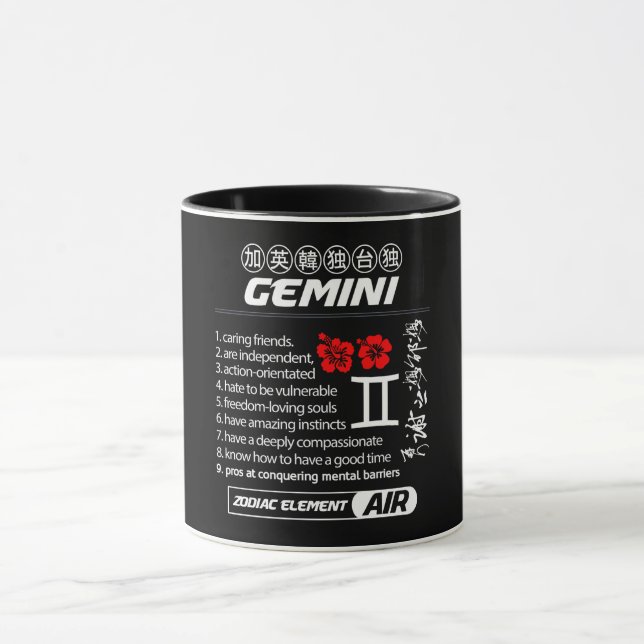 Astrologie/Zodiaka-Zeichen/Gemini Tasse (Zentrum)