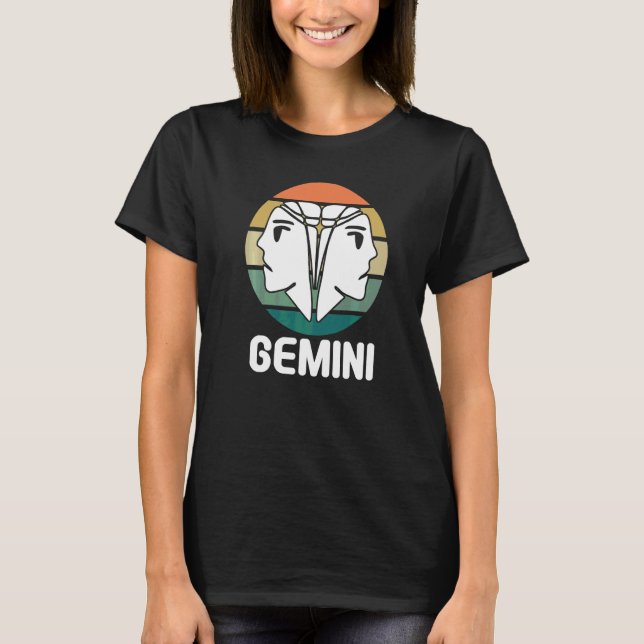 Astrologie Zwillinge T-Shirt (Vorderseite)