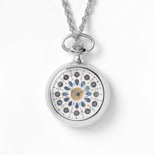 Astrologische Symbole, weißer Hintergrund Armbanduhr