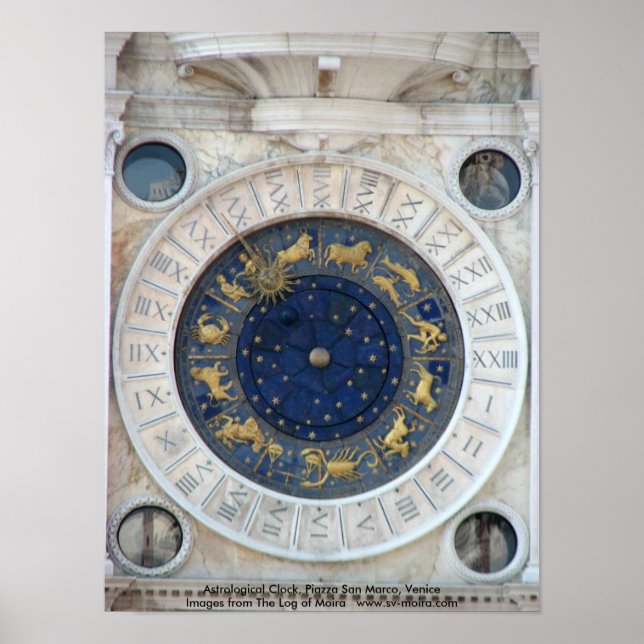 Astrologische Uhr, Piazza San Marco, Venedig Poster (Vorne)