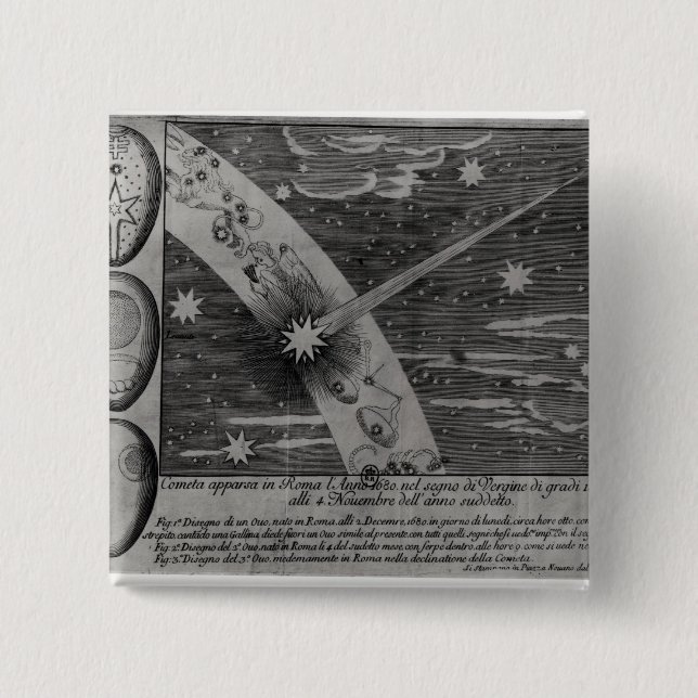 Astrologisches Diagramm des Kometen Button (Vorderseite)