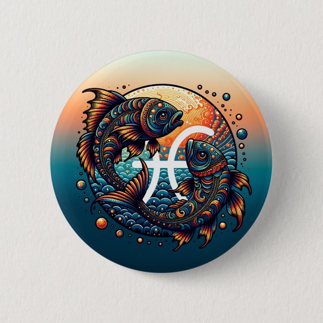 Astrologisches Horoskop-Syndrom Button (Vorderseite)