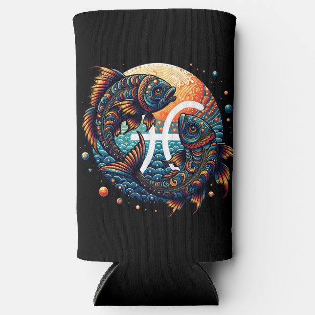Astrologisches Horoskop-Syndrom Selters Dosenkühler (Vorderseite)