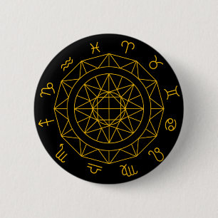 Astrologisches Rad - Zodiaka-Zeichen Button