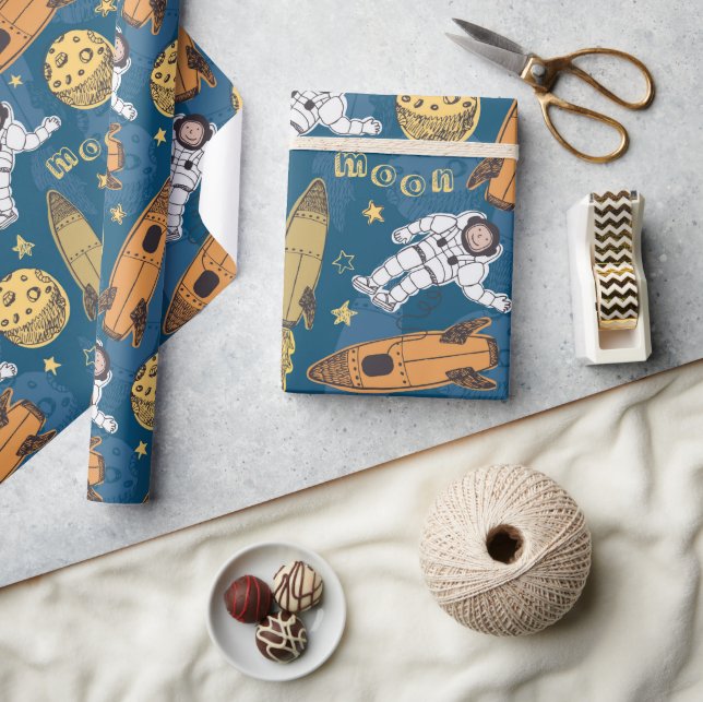Astrologisches Raumflugmuster des Monkey Geschenkpapier (Kunsthandwerk)