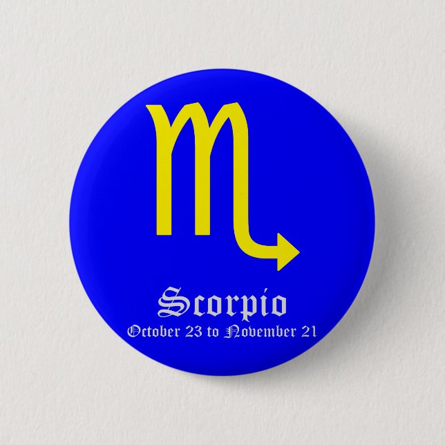 ASTROLOGISCHES SCORPIO, SYMBOL ZODIAC BUTTON (Vorderseite)