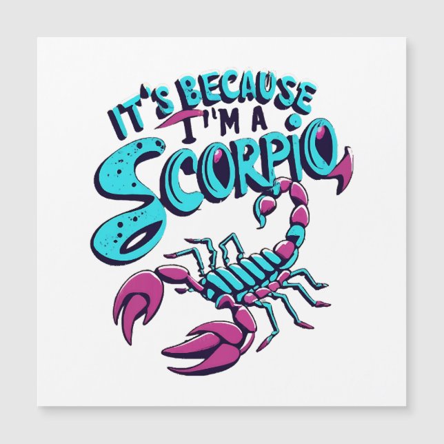 Astrologisches Skorpium Vibes Vintages Zodiakzeich Magnetkarte (Vorderseite)