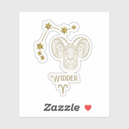 Astrologisches Sternzeichen Widder -  Aufkleber