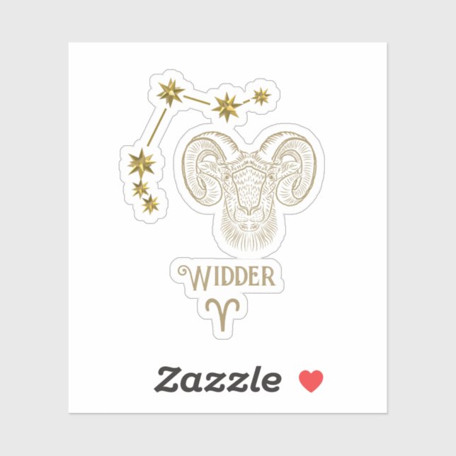 Astrologisches Sternzeichen Widder -  Aufkleber (Blatt)