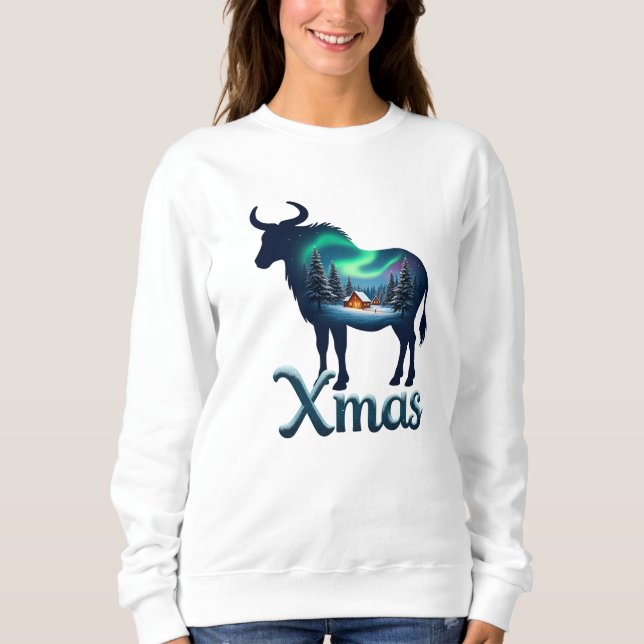 Astrologisches Zeichen Taurus Weihnachtsfeier Sweatshirt (Vorderseite)