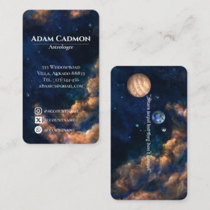 Astrologue céleste cosmique Carte de visite artist