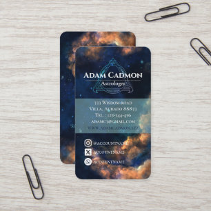 Astrologue céleste cosmique Carte de visite artist