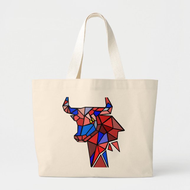 Astrology Bull Tote – Powerful Identity Gift Idea Jumbo Stoffbeutel (Vorne)
