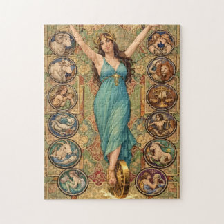 Astrology Goddess Art Nouveau Poster – Zodiac 