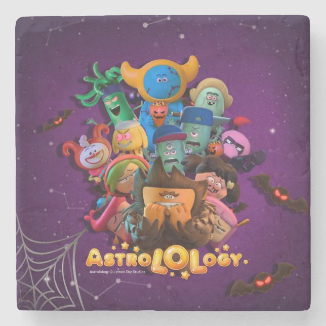 AstroLOLogy Halloween-Stone-Untersetzer Steinuntersetzer (Vorderseite)