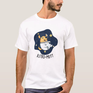 Astromutt Funny Dog Astronaut Puff T-Shirt