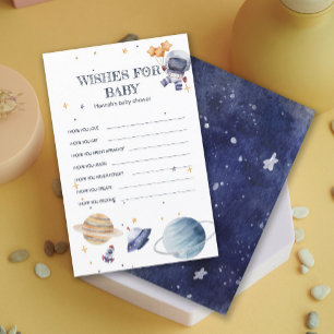 Astronatin Rocketship Baby Shower Baby Bingo Game