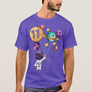 Astronaut 11. Geburtstag Jungen Mädchen Weltraum-L T-Shirt