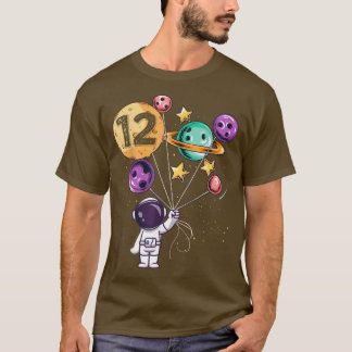 Astronaut 12. Geburtstag Jungen Mädchen Weltraum-L T-Shirt