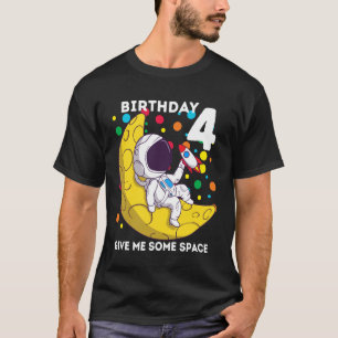 Astronaut 4. Geburtstag Weltraumliebend T-Shirt