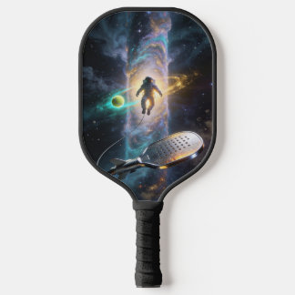 Astronaut Adrift Beneath the Cosmic Pickleball Sun Schläger