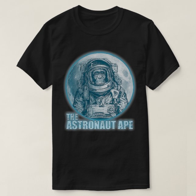 Astronaut-Affe Astronaut-Ape Schimpanzee Spac T-Shirt (Design vorne)