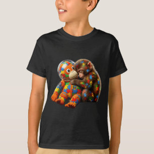 Astronaut Affe Autismus-Bewusstsein Weltraum autis T-Shirt