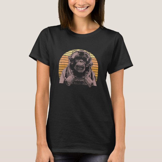 Astronaut   Affe Tierkosmonautflüsterer T-Shirt (Vorderseite)