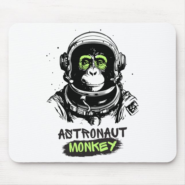 Astronaut-Affen-Cool-Computer Mousepad (Vorne)