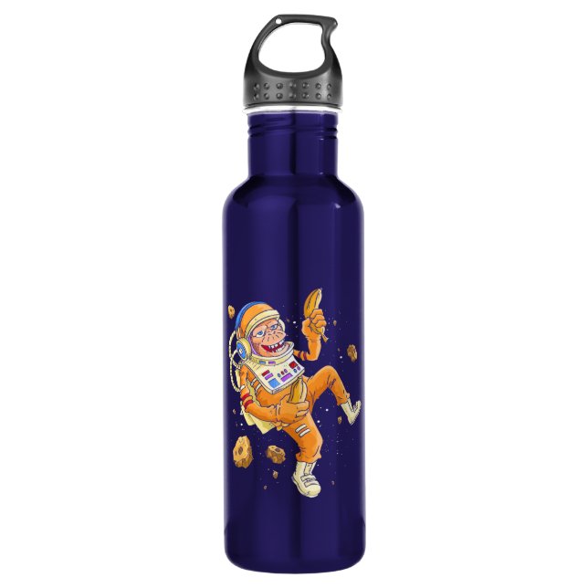 Astronaut-Affenraum Edelstahlflasche (Vorderseite)