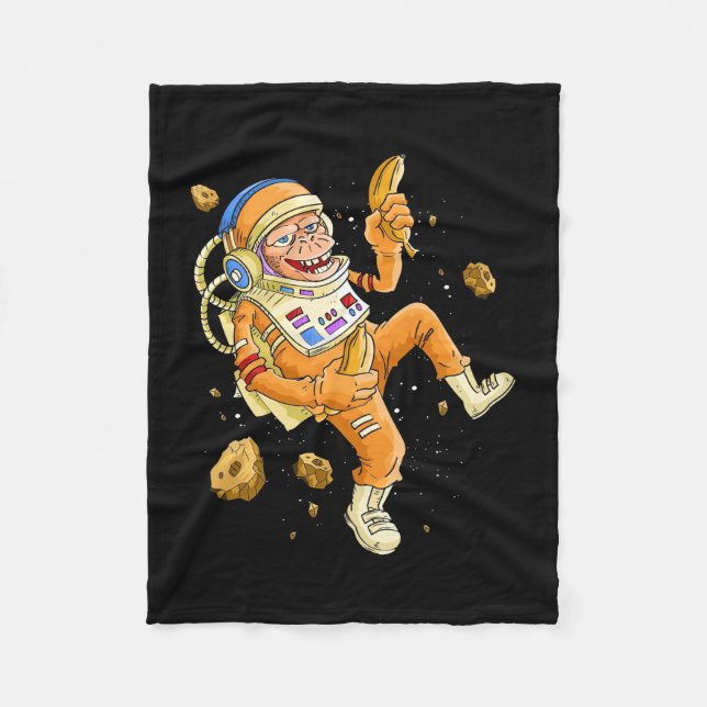 Astronaut-Affenraum Fleecedecke (Vorderseite)
