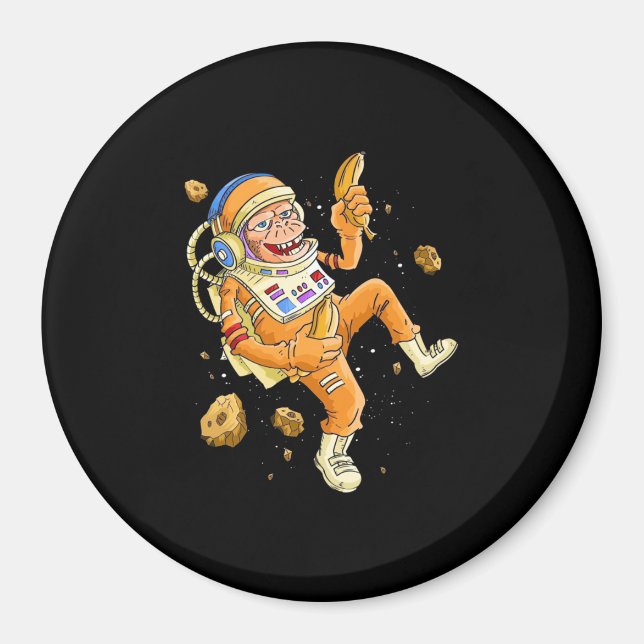 Astronaut-Affenraum Magnet (Vorne)