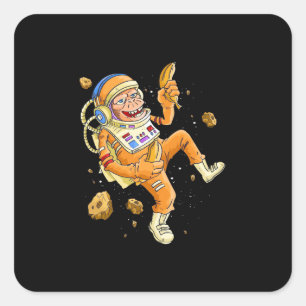 Astronaut-Affenraum Quadratischer Aufkleber
