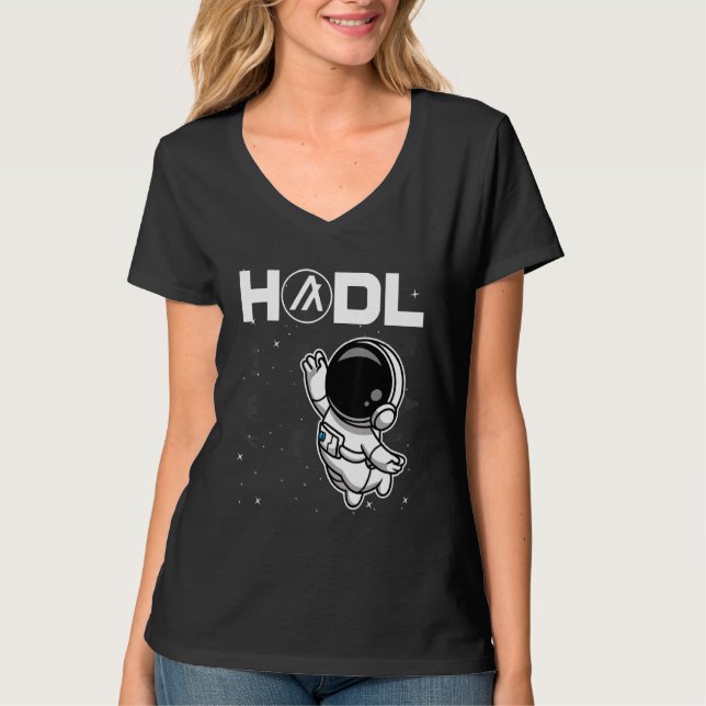 Astronaut Algorand Algo Coin Hodl to Moon Cryp T-Shirt (Vorderseite)
