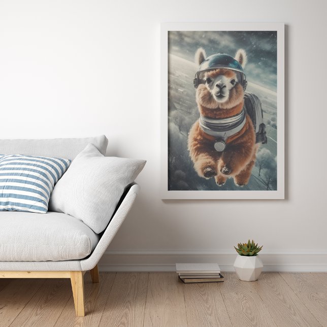 Astronaut Alpaca Poster (Von Creator hochgeladen)