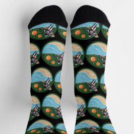 Astronaut am Strand Socken