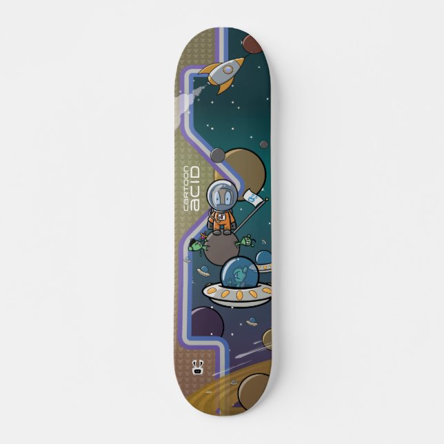 Astronaut Ambushed im Raum durch Skateboard (Vorne)
