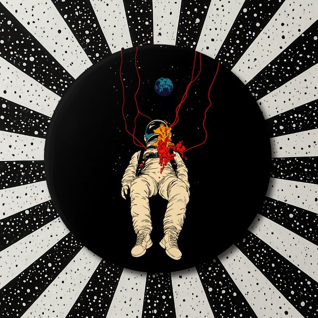 Astronaut and Earth Space Button (Von Creator hochgeladen)