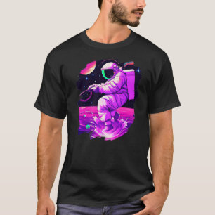Astronaut Angelboot Weltraum Ozean See Cool Fisch T-Shirt